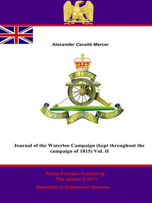 cover image of Journal of the Waterloo Campaign, Volume 2